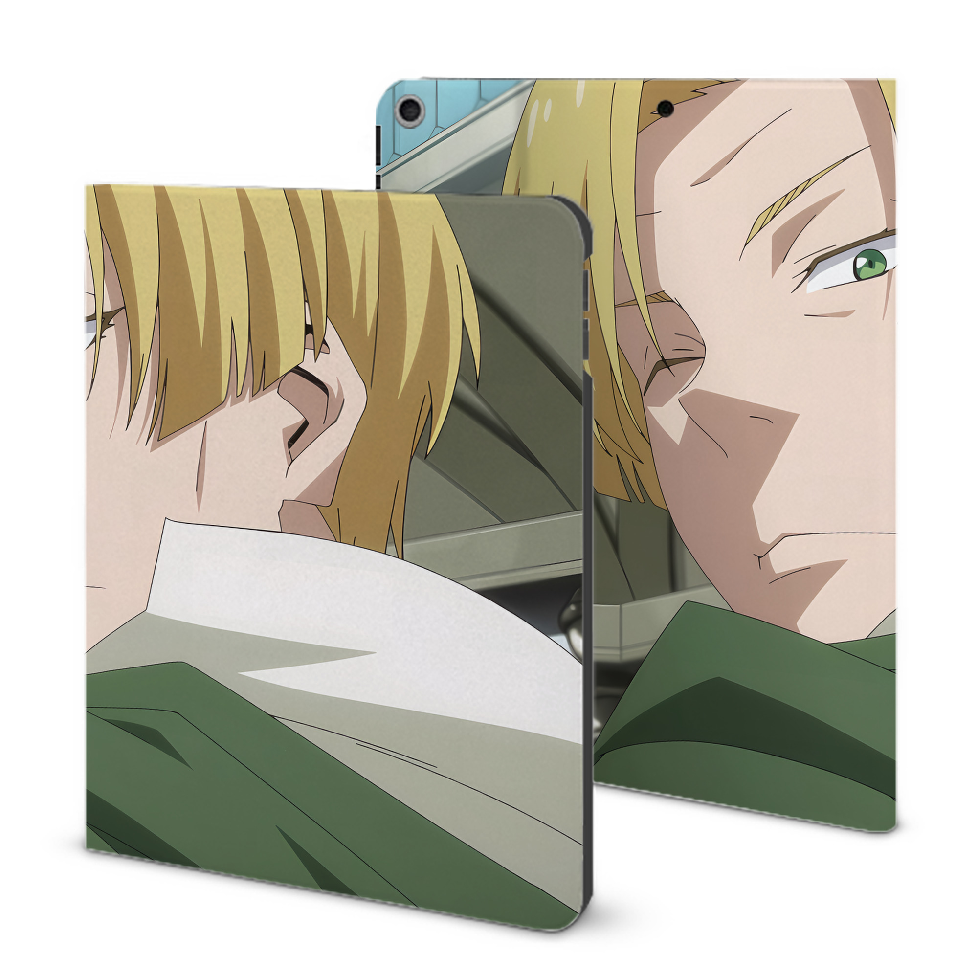 （画像用） 転スラ Regarding Reincarnated to Slime IPad ケース ブック型 PUレザー TPU 耐衝撃 軽量 薄型 ペン収納なし 全面保護 IPad 各モデル対応